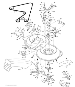 Mower Deck / Cutting Deck Diagram and Parts List for CTH150 (96061018103)(2008-09) Husqvarna Lawn Tractor