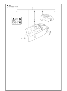 Cylinder Cover Diagram and Parts List for 372 2011-05 Husqvarna Chainsaw