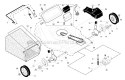 Drive Diagram and Parts List for 62522 FE 2009-01 - 96143004400 Husqvarna Lawn Mower