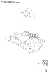 Mower Deck / Cutting Deck 2 Diagram and Parts List for R175 (966828401)(2008-05) Husqvarna Lawn Tractor