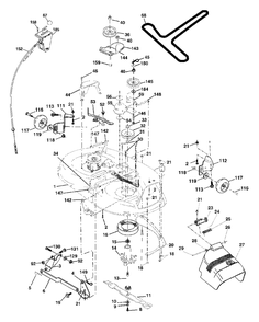 Mower Deck Diagram and Parts List for LT18542 (954571748-A)(2003-11) Husqvarna Lawn Tractor