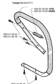 Handle Bar Diagram and Parts List for 362EPA 1999-11 Husqvarna Chainsaw