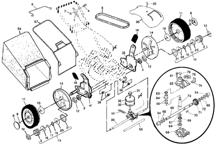 Walk Mower 5521ch A Repair Parts (B) Diagram and Parts List for 5521CH (954223234-A)(2003-06) Husqvarna Lawn Mower