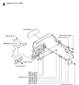 Clutch Cover Diagram and Parts List for 385XP 20064000001-Current Husqvarna Chainsaw