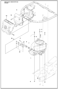 Engine Diagram and Parts List for R175 2008-05 Husqvarna Lawn Tractor