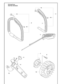 Heated Handles Diagram and Parts List for 576XP 2010-03 Husqvarna Chainsaw