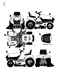 Decals Diagram and Parts List for LT4140H 1995-03 Husqvarna Lawn Tractor