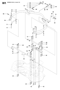 103cm Cutting Deck Diagram and Parts List for R15-V2AWD (965200901)(2009-04) Husqvarna Lawn Tractor