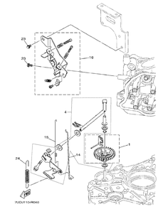 Governor Diagram and Parts List for MX800VJ 2018-09 Husqvarna Engine