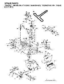 Mower Deck / Cutting Deck Diagram and Parts List for YTH1542XP (HAU15H42G, 954170225)(2004-09) Husqvarna Lawn Tractor