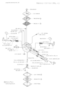 Carburetor Parts Diagram and Parts List for 372XPW 2007-01 Husqvarna Chainsaw
