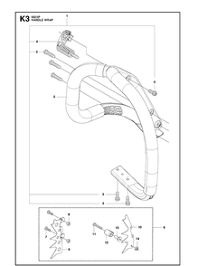 Handle Wrap Diagram and Parts List for 562XP 2011-06 Husqvarna Chainsaw