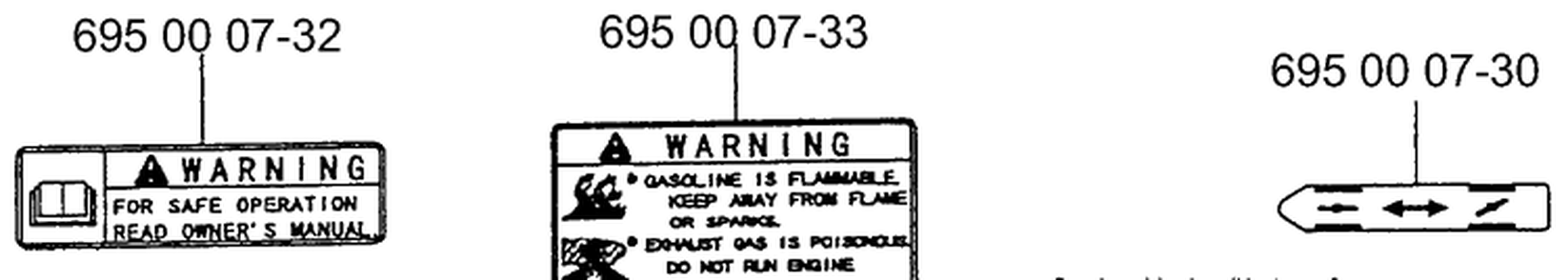 Decals Diagram and Parts List for 165BT 2001-06 Husqvarna Leaf Blower / Vacuum