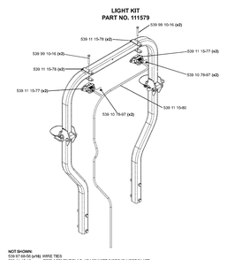 Part Location Diagram of 111579 Husqvarna Light Kit (Accessories)