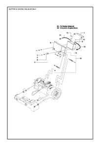 Battery And Covers Diagram and Parts List for FS520 (FS 524)(2007-08) Husqvarna Circular Saw