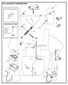 Electrical Diagram and Parts List for TS142 2020 Husqvarna Lawn Tractor