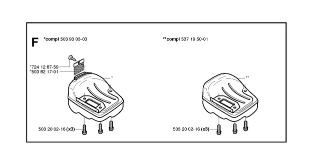 Muffler Diagram and Parts List for 336 20034000001-20040100000 Husqvarna Chainsaw