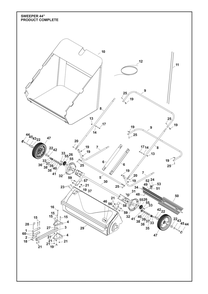Complete Product Diagram and Parts List for 34-44  Husqvarna Lawn Tractor Accessories