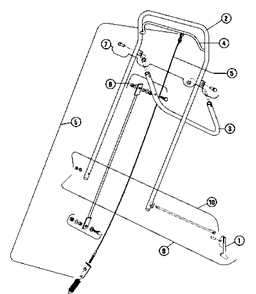 Handle / Control Diagram and Parts List for AR19 2000-12 Husqvarna Aerator
