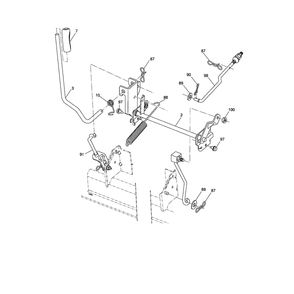 Mower Lift Diagram and Parts List for YTH2246-917287541  Husqvarna Lawn Tractor