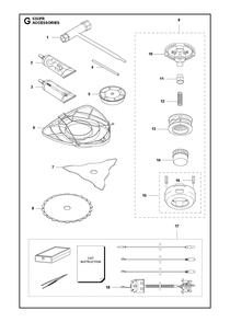 Accessories Diagram and Parts List for 535IFRBT  Husqvarna Brush Cutter