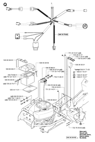 Electrical Diagram and Parts List for R13AWD (965079901)(2006-01) Husqvarna Lawn Tractor