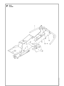 Chassis / Frame Diagram and Parts List for R316T  Husqvarna Lawn Mower
