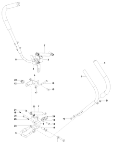 Steering Diagram and Parts List for RZ4219BF (966582201)(2010-03) Husqvarna Lawn Mower