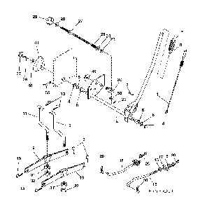 Mower Lift / Deck Lift Diagram and Parts List for CTH150 (TWIN, 96061026000)(2010-01) Husqvarna Lawn Tractor