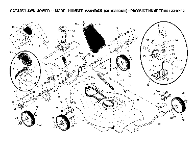 Repair Parts Diagram and Parts List for 5521RSX (96143002400, 961430024)(2007-01) Husqvarna Lawn Mower