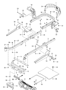 Frame Diagram and Parts List for Z254F (96795400300)(2018-10) Husqvarna Lawn Mower