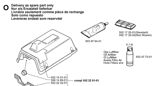 Accessories 2 Diagram and Parts List for 252RX 19991400001-20011800000 Husqvarna Brush Cutter