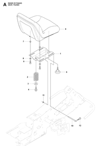 Seat Diagram and Parts List for RIDER175AWD (965105001)(2009-04) Husqvarna Lawn Mower
