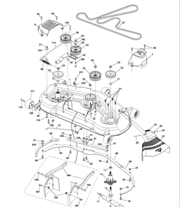 Mower Deck / Cutting Deck Diagram and Parts List for YTH24V54  Husqvarna Lawn Tractor