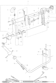 Throttle Control / 355f X / 355f Xt Diagram and Parts List for 355 2007-07 Husqvarna Brush Cutter