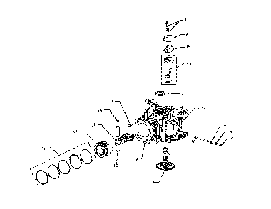 Crankcase Diagram and Parts List for 91738451B  Husqvarna Lawn Mower