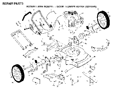 Repair Parts Diagram and Parts List for 6522SHB (954222718, 532702511)(2001-10) Husqvarna Lawn Mower