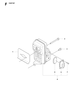 Muffler Diagram and Parts List for 150BT 20094000001-Current Husqvarna Leaf Blower / Vacuum