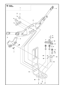 Harness Diagram and Parts List for 543RBX 20130500001-20182200000 Husqvarna Brush Cutter