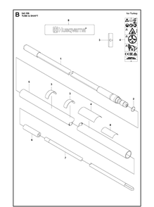 Tube And Shaft 2 Diagram and Parts List for 543RB  Husqvarna Brush Cutter