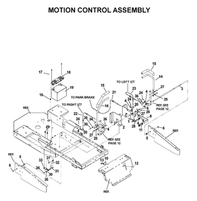 Handle And Controls Diagram and Parts List for CZ4815KAA (968999219)(2003-05) Husqvarna Lawn Mower