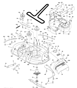 Mower Deck / Cutting Deck Diagram and Parts List for TS243T (96041041300)(2017-10) Husqvarna Lawn Tractor