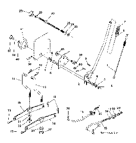 Mower Lift / Deck Lift Diagram and Parts List for CTH220TWIN (96061019003)(2008-11) Husqvarna Lawn Tractor