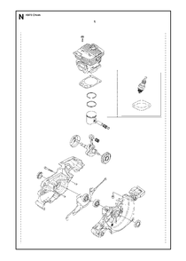 Engine Diagram and Parts List for K970CHAIN 2011-12 Husqvarna Circular Saw