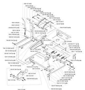 Deck Lift Assembly Diagram and Parts List for LZ6123TLKOA (96899269)(2005-08) Husqvarna Lawn Mower