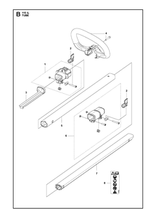 Tube Diagram and Parts List for 115IL (967098801)(20180500001-Current) Husqvarna Edger