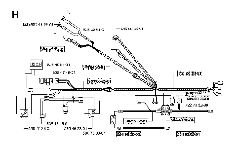 Wiring Harness Diagram and Parts List for RIDERPRO18AWD (965095001)(2007-03) Husqvarna Lawn Tractor