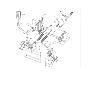 Mower Lift Diagram and Parts List for LGT24K54 240472 Husqvarna Lawn Tractor