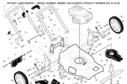Part Location Diagram of 532417031 Husqvarna Handle.lower.econ.pnt