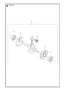 Crankshaft Diagram and Parts List for K970CHAIN 2011-12 Husqvarna Circular Saw